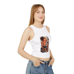 Racer Tank — 'Mama Fuel' & 'It's Just Another Monday' Graphic Women's Crop Tank