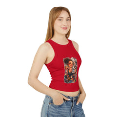 Racer Tank — 'Mama Fuel' & 'It's Just Another Monday' Graphic Women's Crop Tank