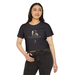 Stronger Than Yesterday Crop Top — Women's Motivational Festival Tee