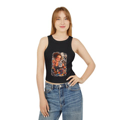 Racer Tank — 'Mama Fuel' & 'It's Just Another Monday' Graphic Women's Crop Tank