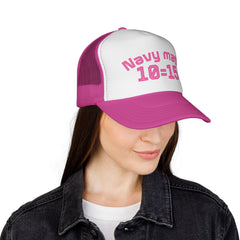 Navy Math Trucker Cap