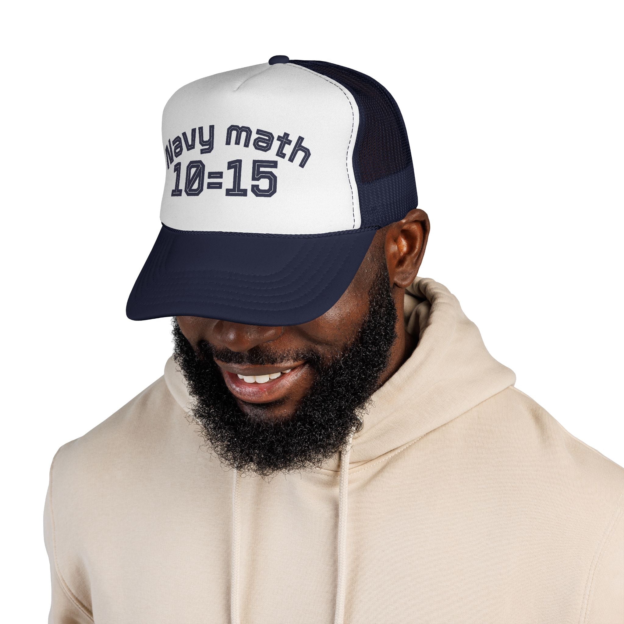 Navy Math Trucker Cap