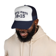 Navy Math Trucker Cap