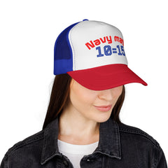 Navy Math Trucker Cap