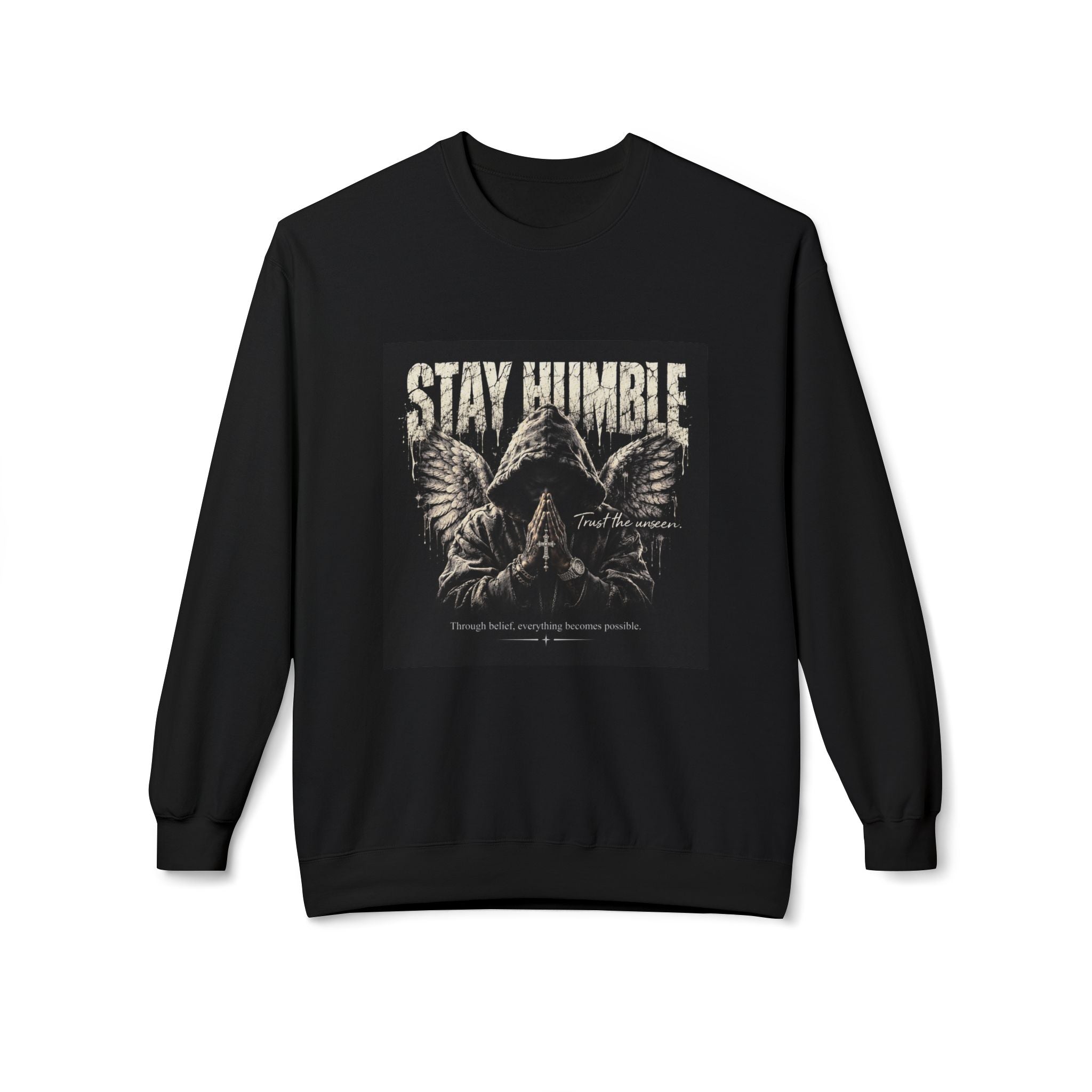 Stay Humble Angel Wings Crewneck Sweatshirt