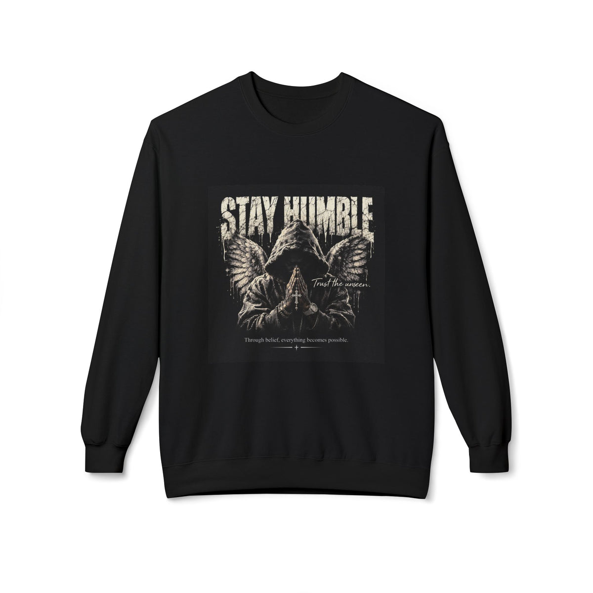 Stay Humble Angel Wings Crewneck Sweatshirt