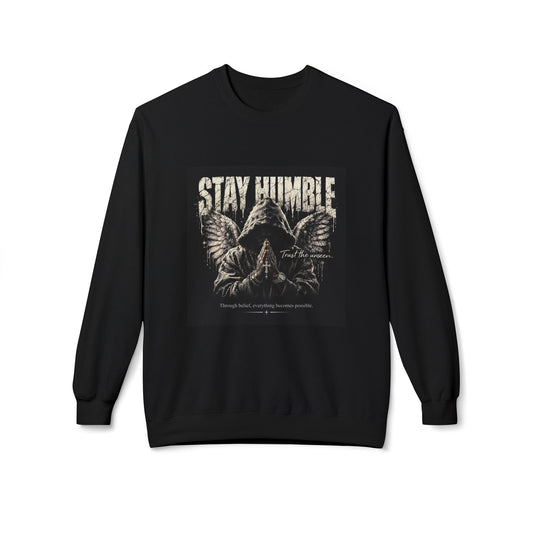 Stay Humble Angel Wings Crewneck Sweatshirt