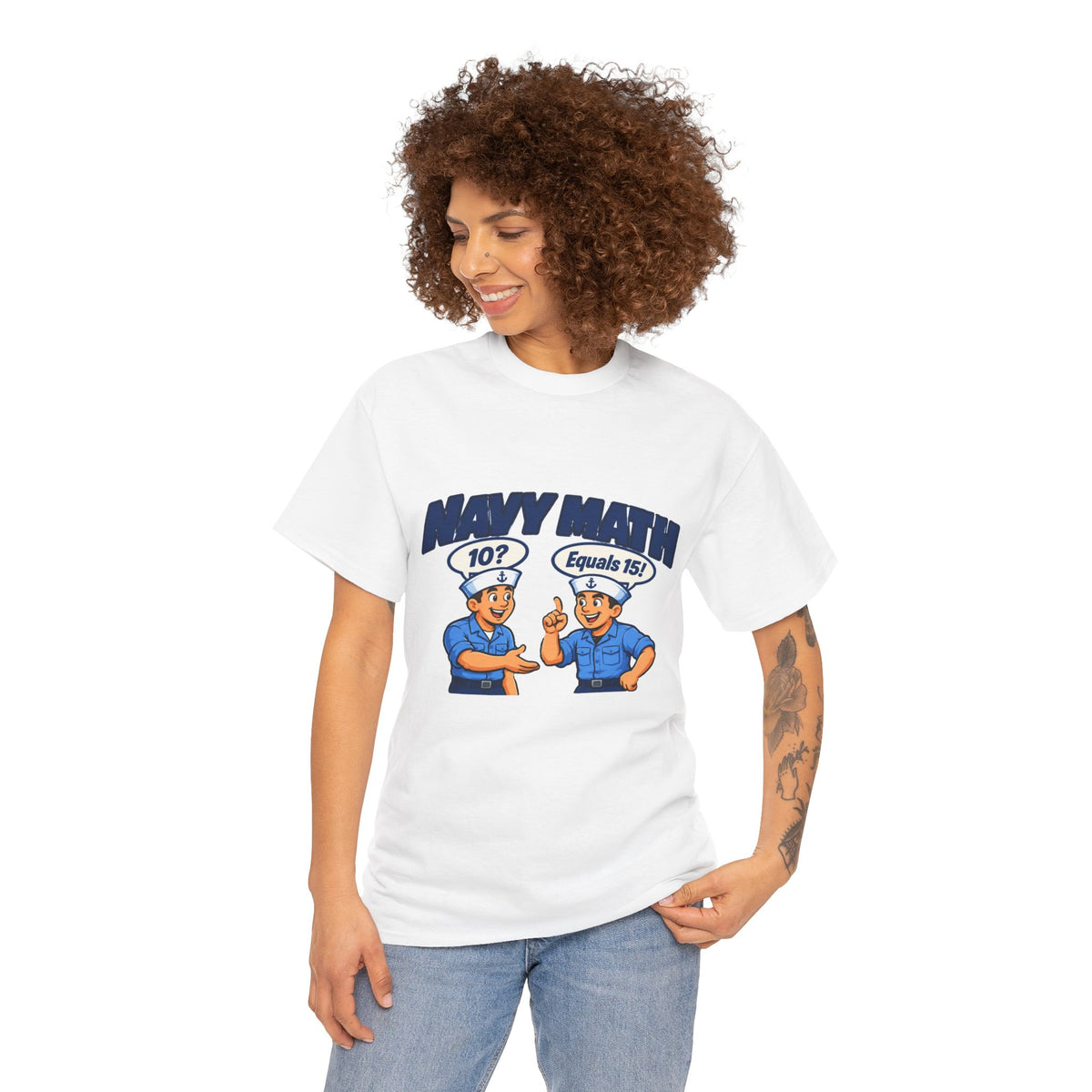 Navy Math Funny Graphic Tee