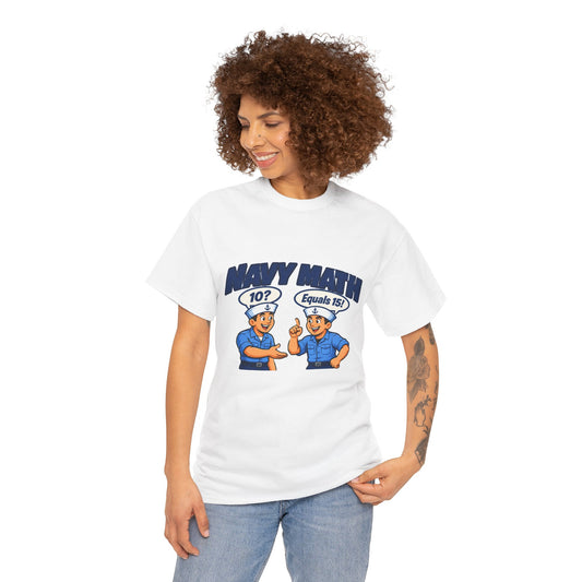 Navy Math Funny Graphic Tee