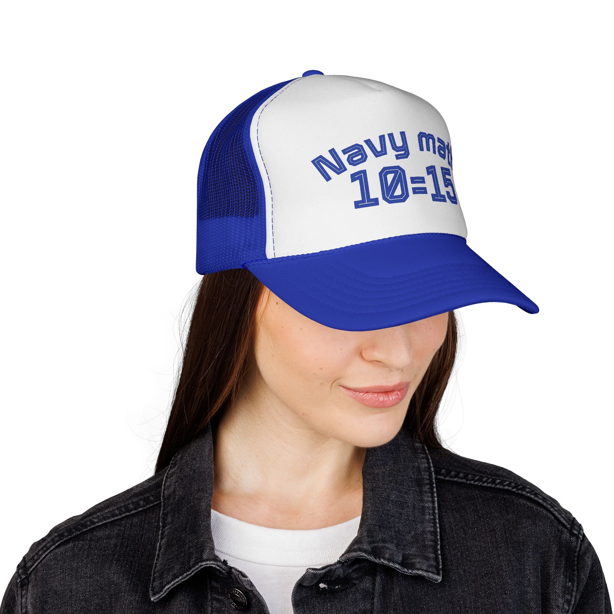 Navy Math Trucker Cap