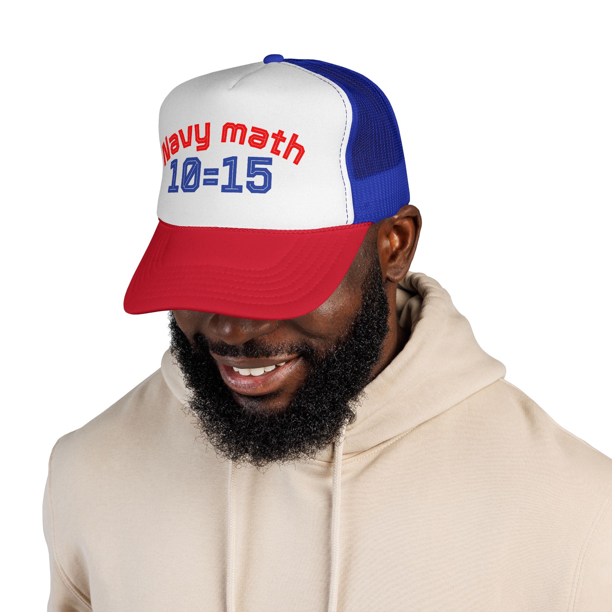 Navy Math Trucker Cap