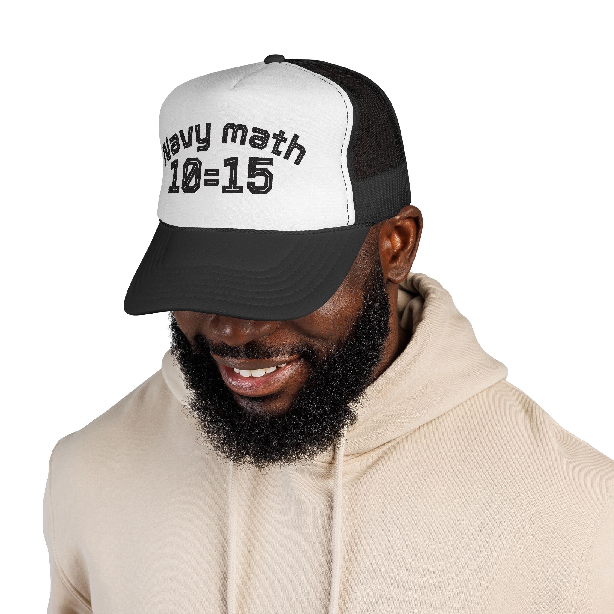 Navy Math Trucker Cap